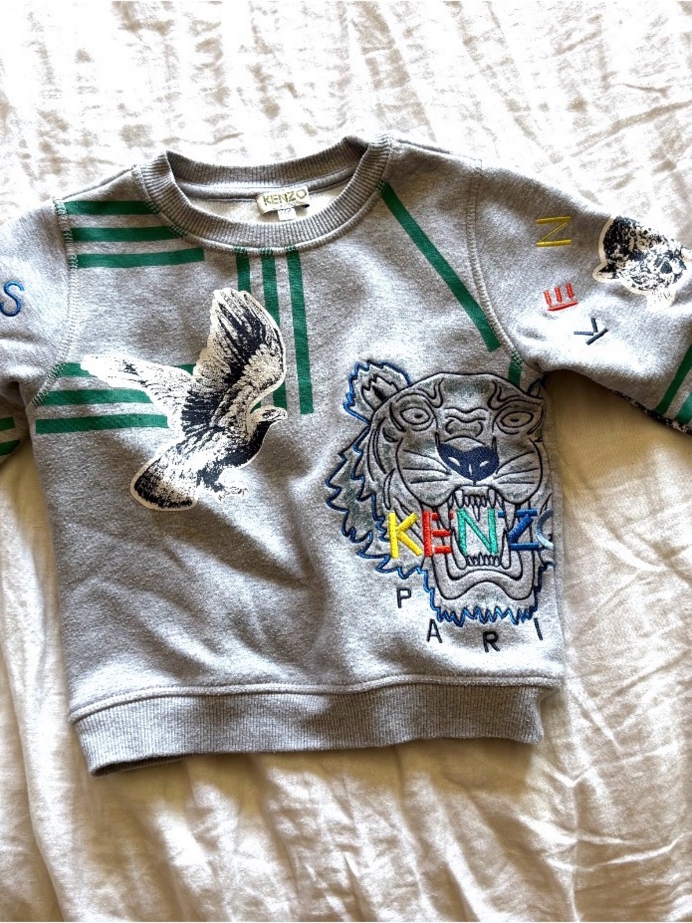 Kenzo Kids Grey Jungle Print Sweater / size 3T (98)